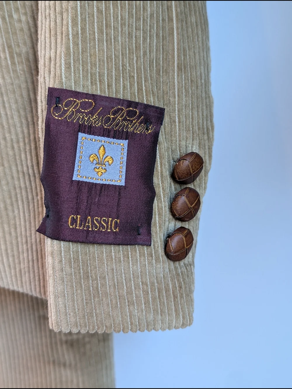 VTG Brooks Brothers Blazer Mens 48R Brown Corduroy Made In USA Sport Coat Union